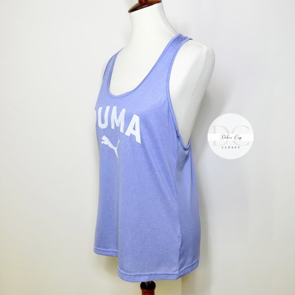 Puma Womens Mesh Logo Tank Top Size Medium - Picture 4 of 7